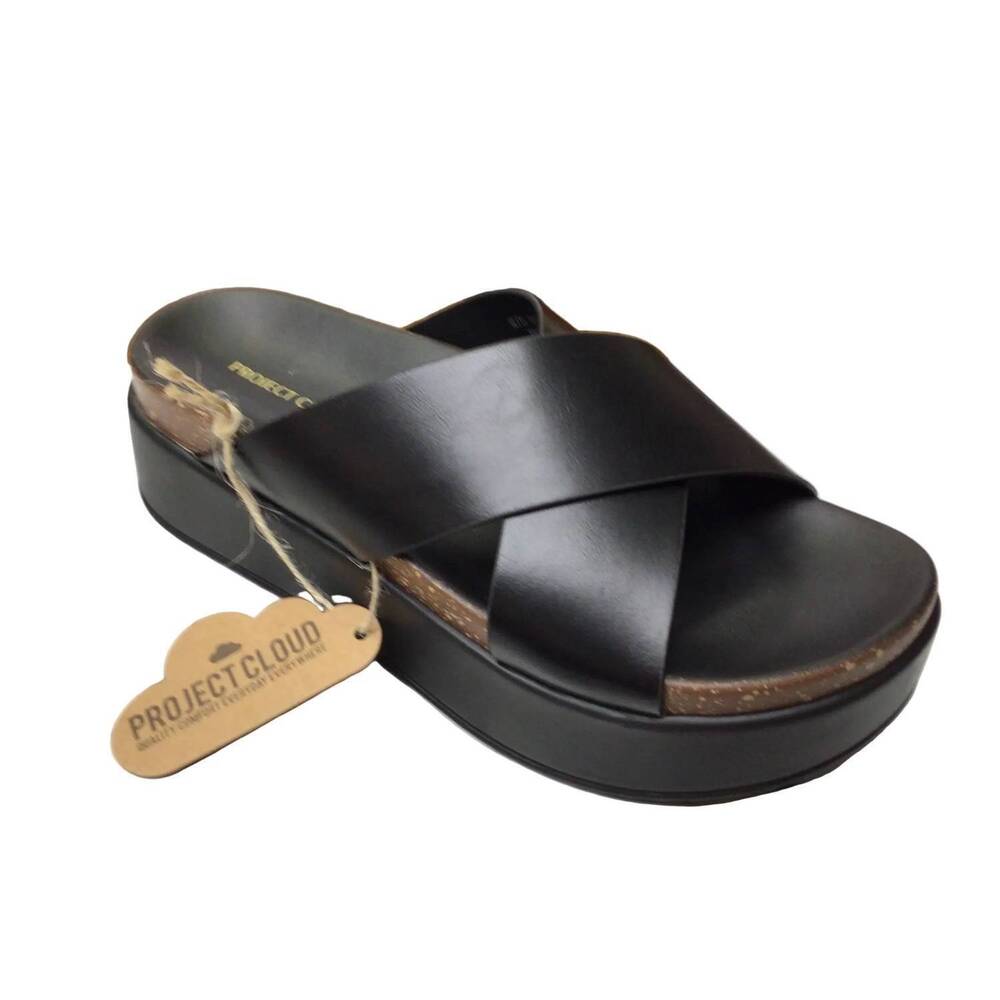 NEW PROJECT CLOUD women's strappy sandal in black